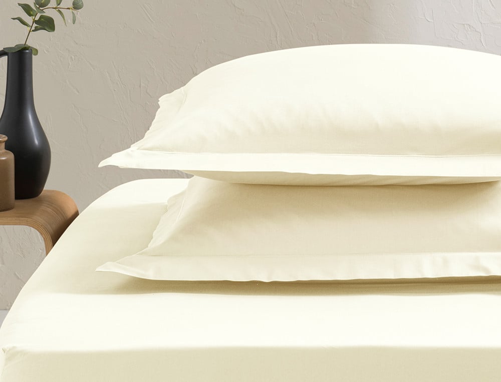 Taie d'oreiller unie Percale coton