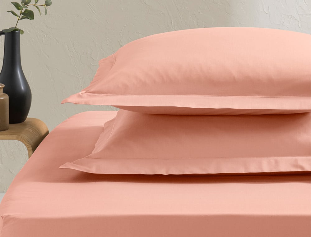 Taie d'oreiller unie Percale coton