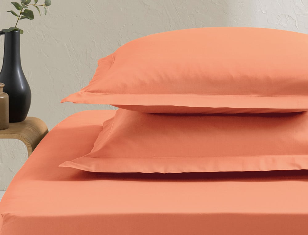 Taie d'oreiller unie Percale coton