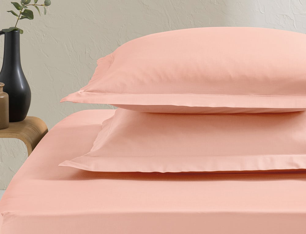 Taie d'oreiller unie Percale coton