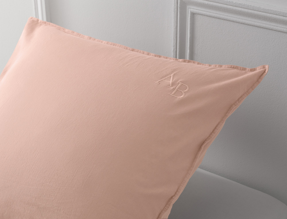 Taie d'oreiller Satin lavé