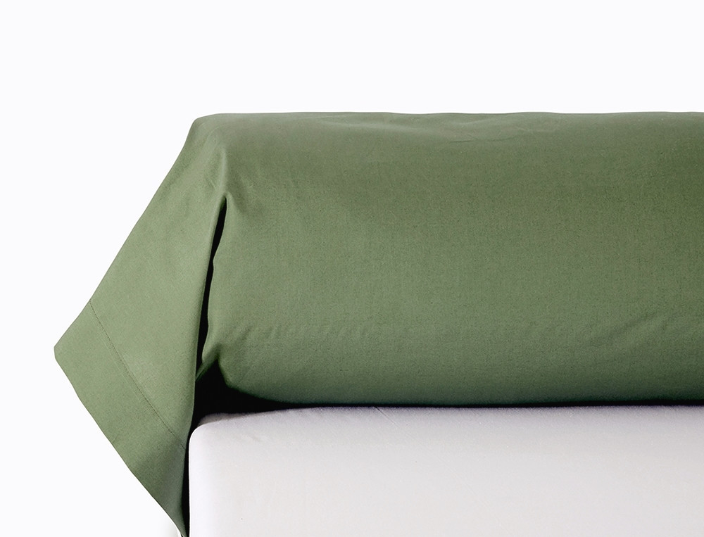 Taie de traversin percale verte En safari