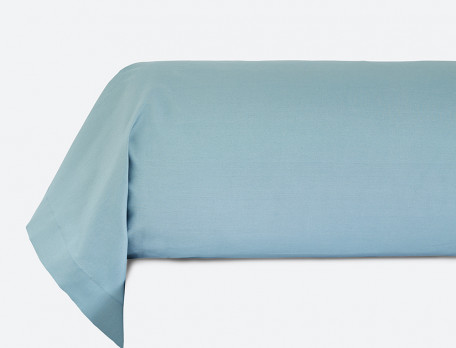 Taie de traversin percale unie Vert feuillage