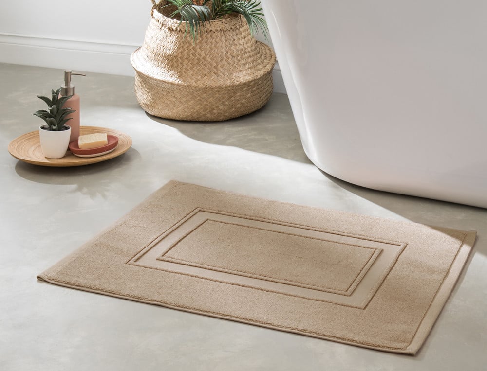 Tapis de bain uni coton Parenthèse