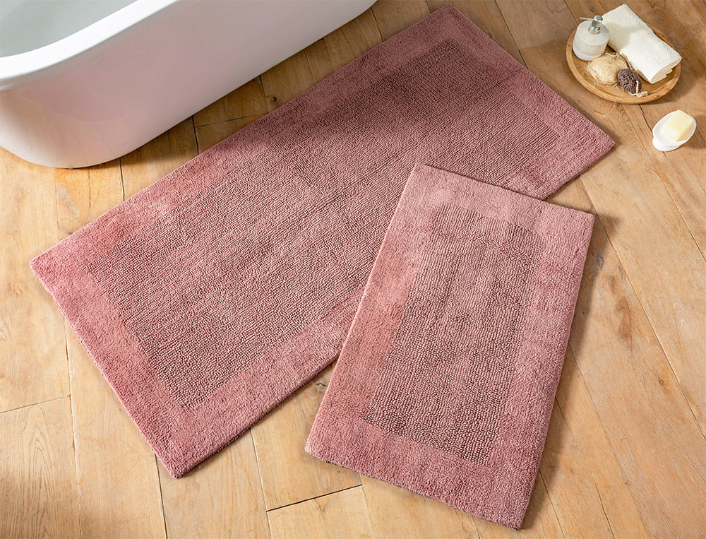 Tapis de bain jacquard réversible Recto verso