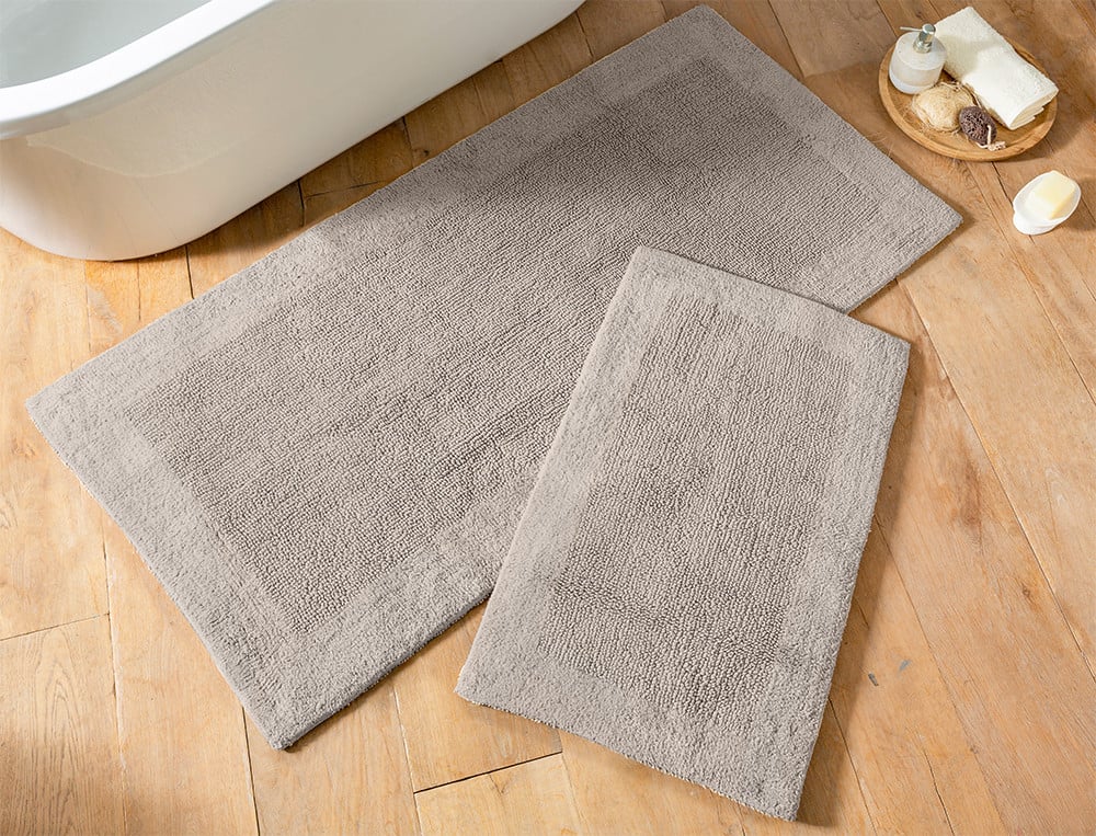 Tapis de bain jacquard réversible Recto verso