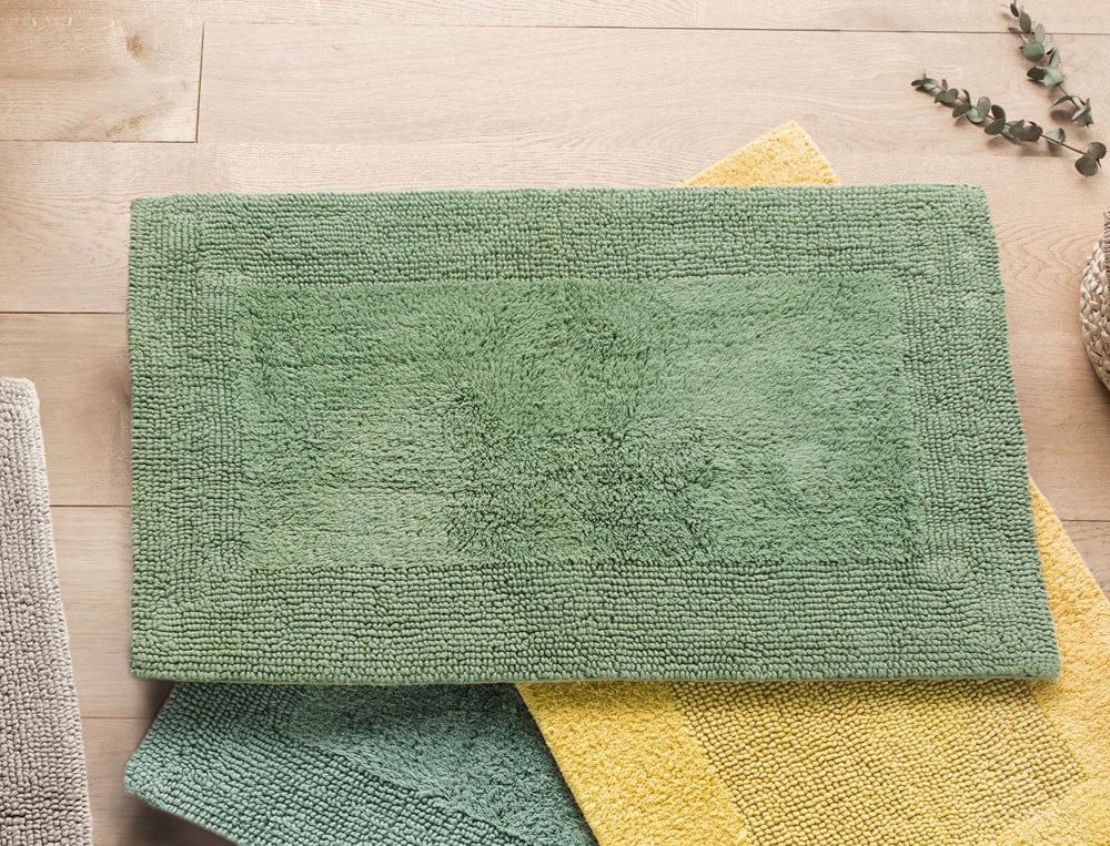 Tapis de bain jacquard réversible Recto verso