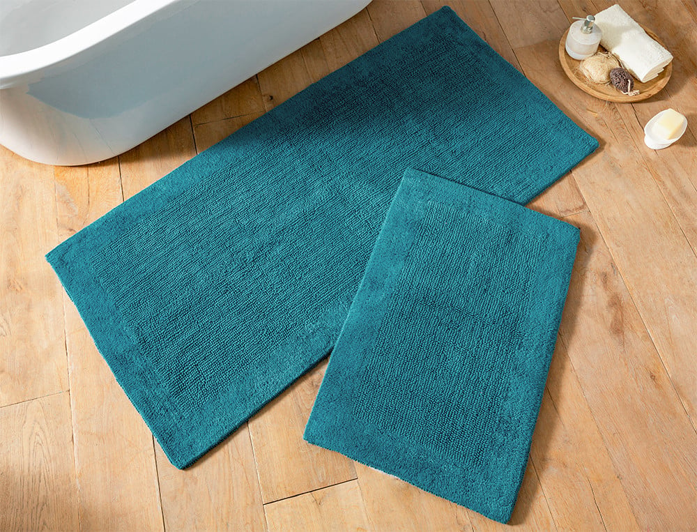 Tapis de bain jacquard réversible Recto verso