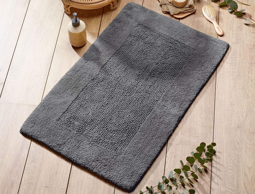 Tapis de bain jacquard réversible Recto verso