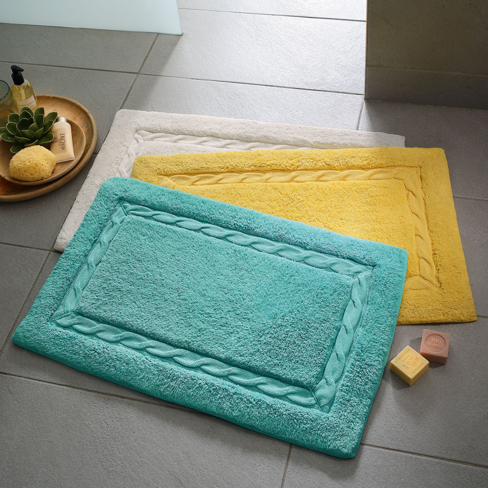 Tapis de bain moelleux Torsade