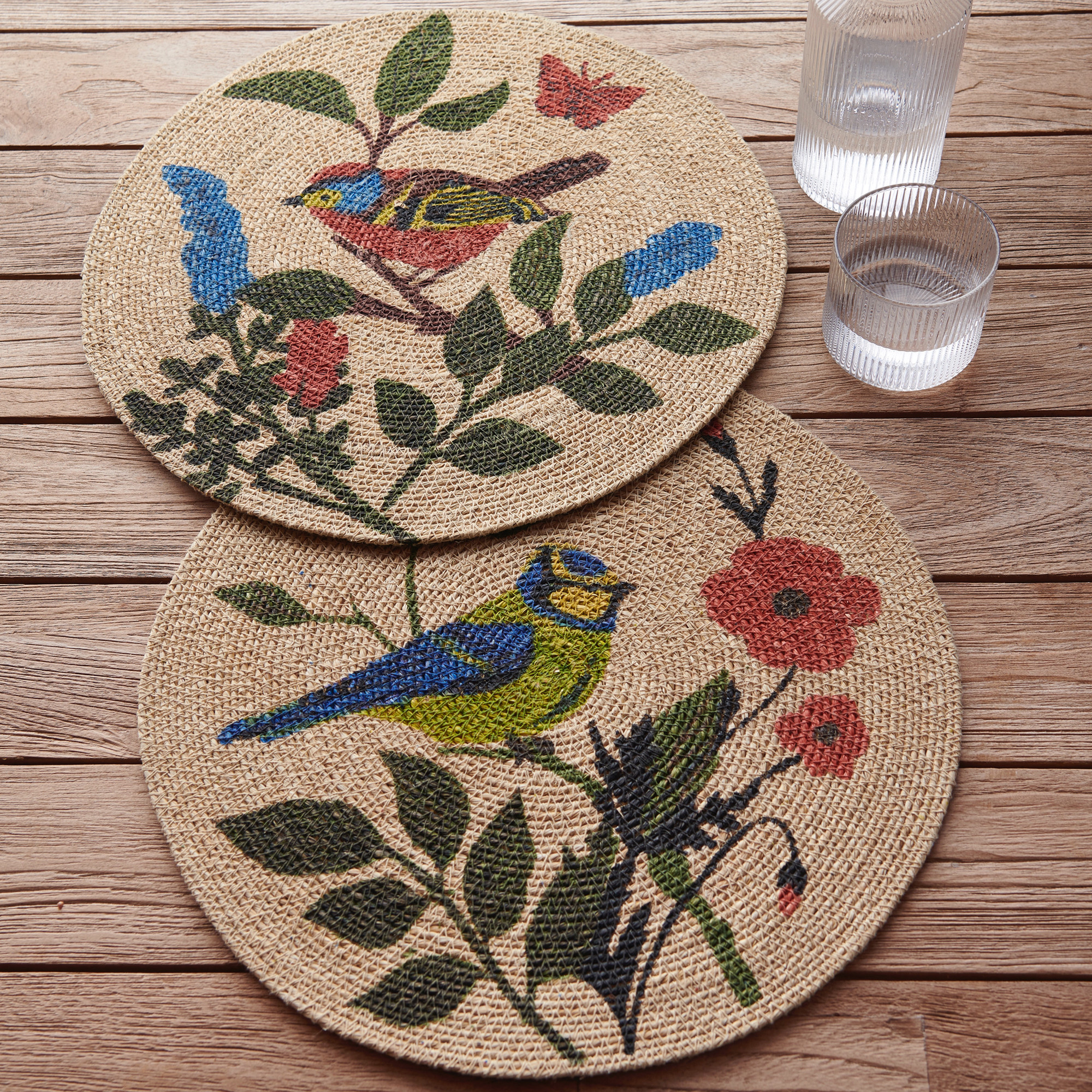 2 Tischsets  Lebensfroh  100 % Seegras