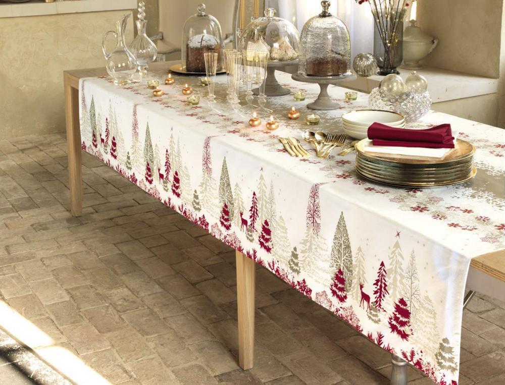 Tischwäsche Verschneite Weihnacht Linvosges baumwolle