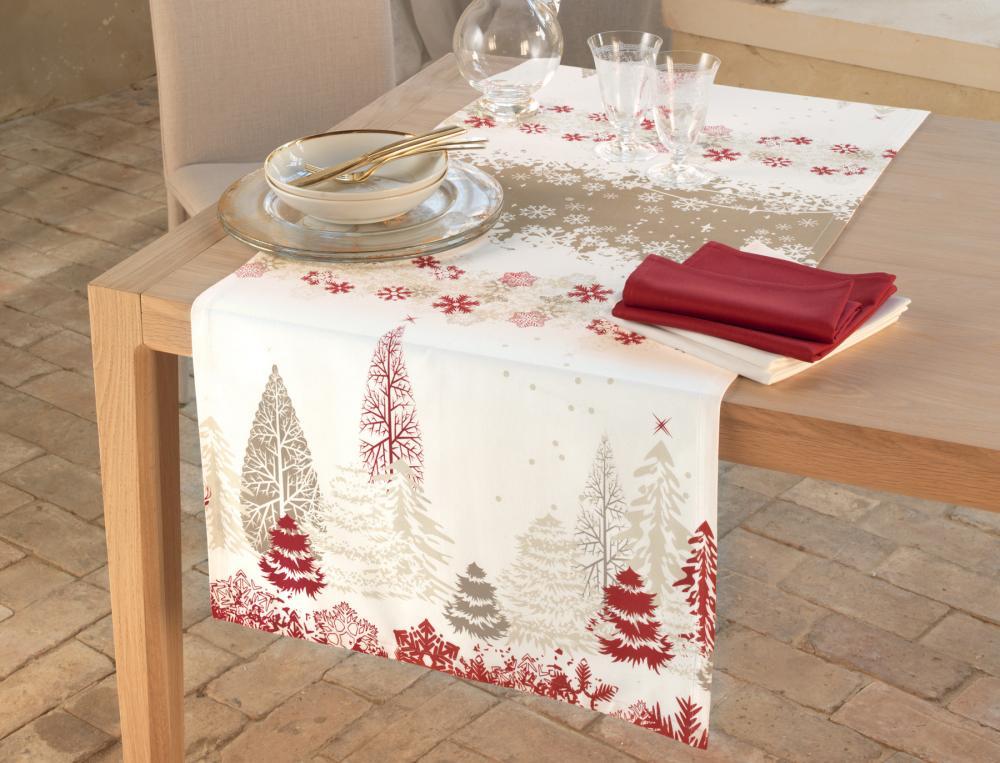 Tischwäsche Verschneite Weihnacht Linvosges baumwolle