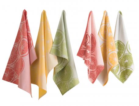 Torchons jacquards Tranches d'agrumes