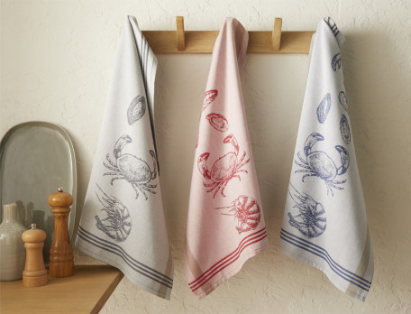 Lot De 4 Torchons De Cuisine Noël - Motifs Élans, Sapins, Flocons - 60x40 Cm - Déco Festive Et Pratique