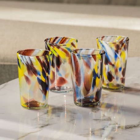 Lot de 4 verres Au gré des canaux