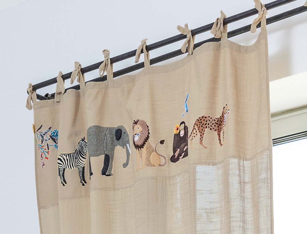 Vorhang Kleine Safari Baumwolle Linvosges