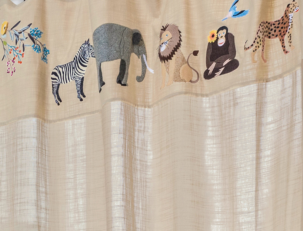 Vorhang Kleine Safari Baumwolle Linvosges