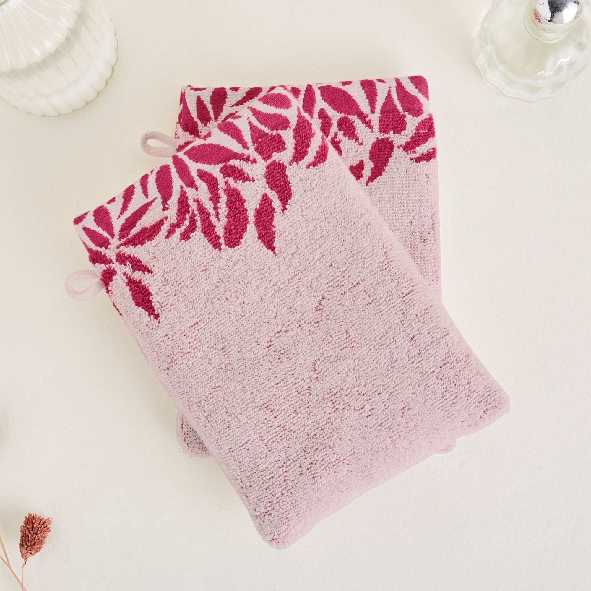 Badtextilien Jacquard Fuchsien