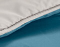 Zweifarbige Bettdecke graublau/hellgrau