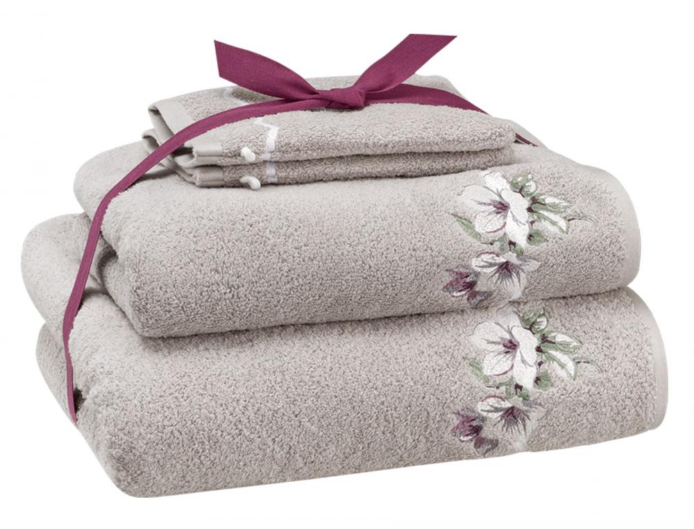 Pack Linge de bain brodé Les magnolias