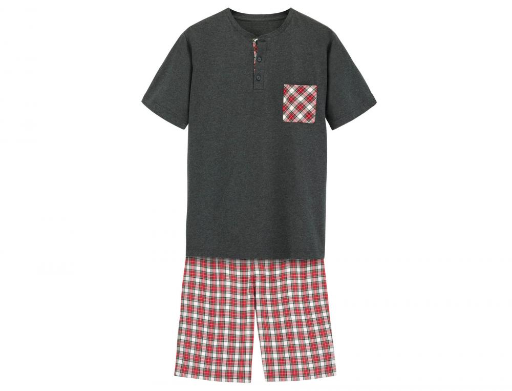 Herren Pyjama Tandem Baumwolle Linvosges